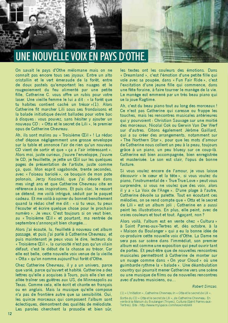 3ème oeil octobre article ALBUM juste page 7