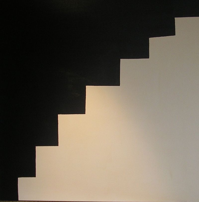 Escalier noir blanc Escalier noir blanc